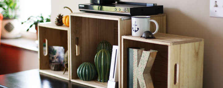 How to Make An Easy and Stylish DIY TV Console with Wood Boxes | redleafstyle.com